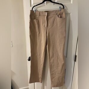 St. John Tan Straight Leg Jeans